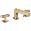 Brizo Kintsu Widespread Lavatory Faucet with Low Spout - Less Handles 1.2 GPM - Complete Kit - Brilliance® Luxe Gold®