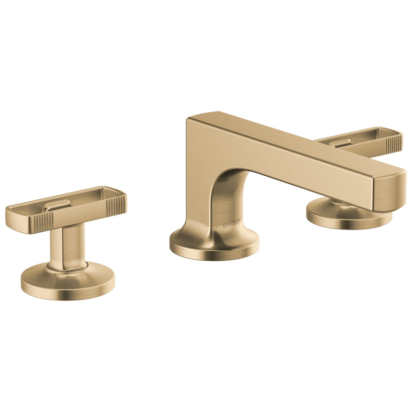 Brizo Kintsu Widespread Lavatory Faucet with Low Spout - Less Handles 1.2 GPM - Complete Kit - Brilliance® Luxe Gold®