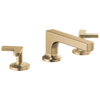 Brizo Kintsu Widespread Lavatory Faucet with Low Spout - Less Handles 1.2 GPM - Complete Kit - Brilliance® Luxe Gold®