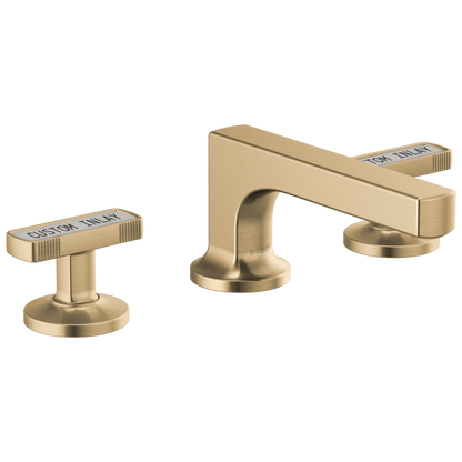 Brizo Kintsu Widespread Lavatory Faucet with Low Spout - Less Handles 1.5 GPM - Complete Kit - Luxe Gold