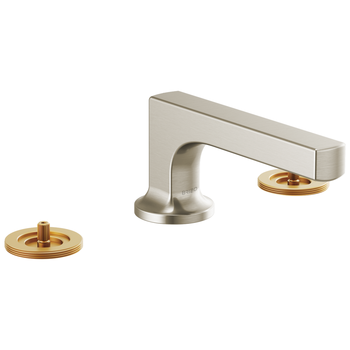 Kintsu Widespread Lavatory Faucet with Low Spout - Less Handles 1.2 GPM - Brilliance® Luxe Nickel®