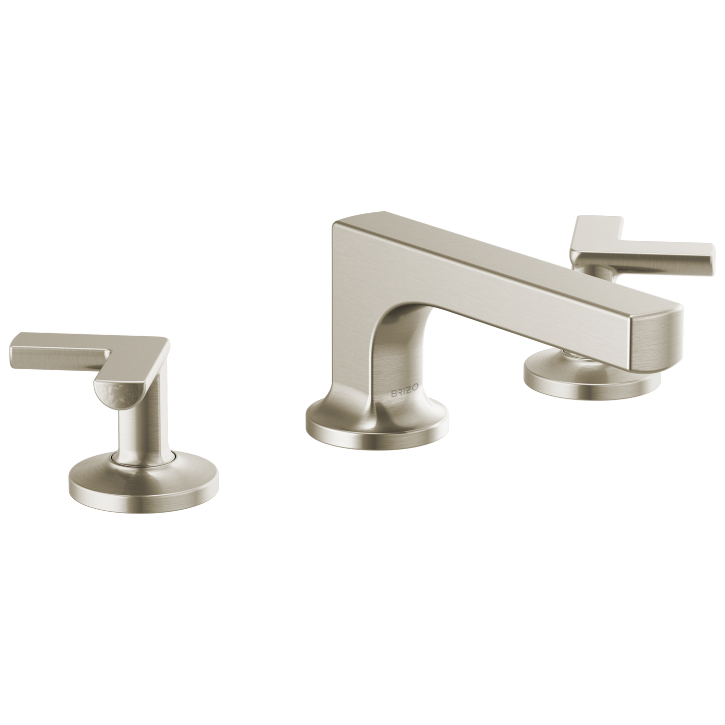 Brizo Kintsu Widespread Lavatory Faucet with Low Spout - Less Handles 1.2 GPM - Complete Kit - Brilliance® Luxe Nickel®