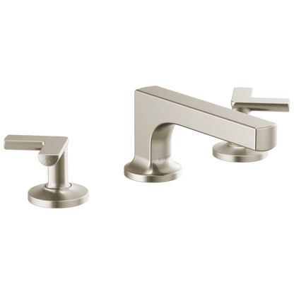 Brizo Kintsu Widespread Lavatory Faucet with Low Spout - Less Handles 1.2 GPM - Complete Kit - Brilliance® Luxe Nickel®