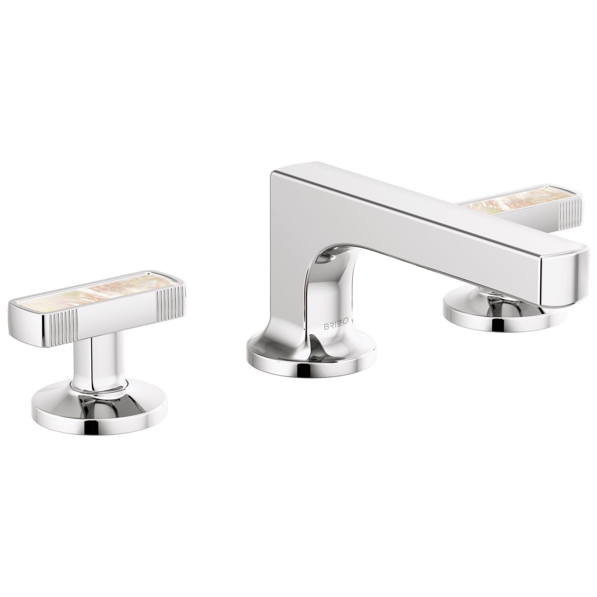 Brizo Kintsu Widespread Lavatory Faucet with Low Spout - Less Handles 1.2 GPM - Complete Kit - Polished Chrome