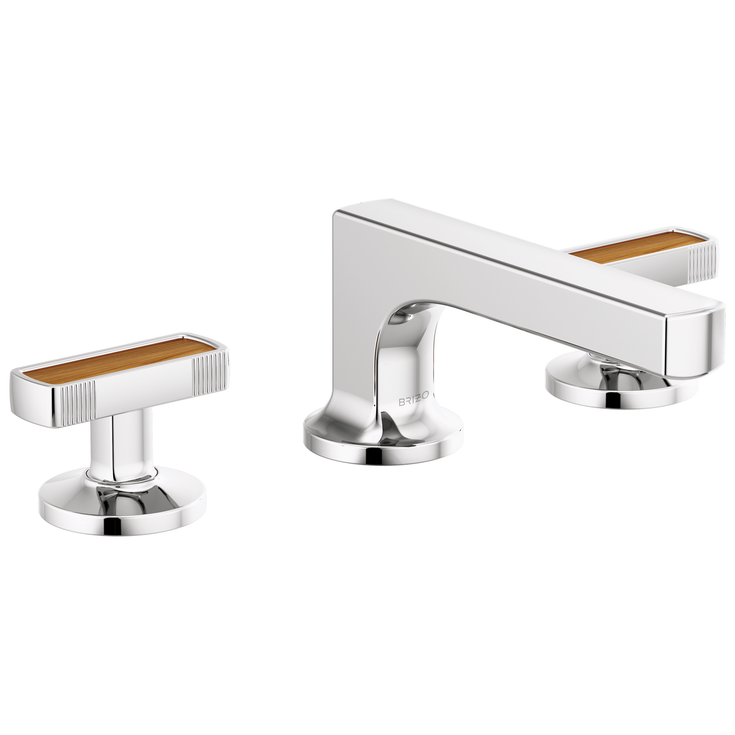 Brizo Kintsu Widespread Lavatory Faucet with Low Spout - Less Handles 1.2 GPM - Complete Kit - Polished Chrome