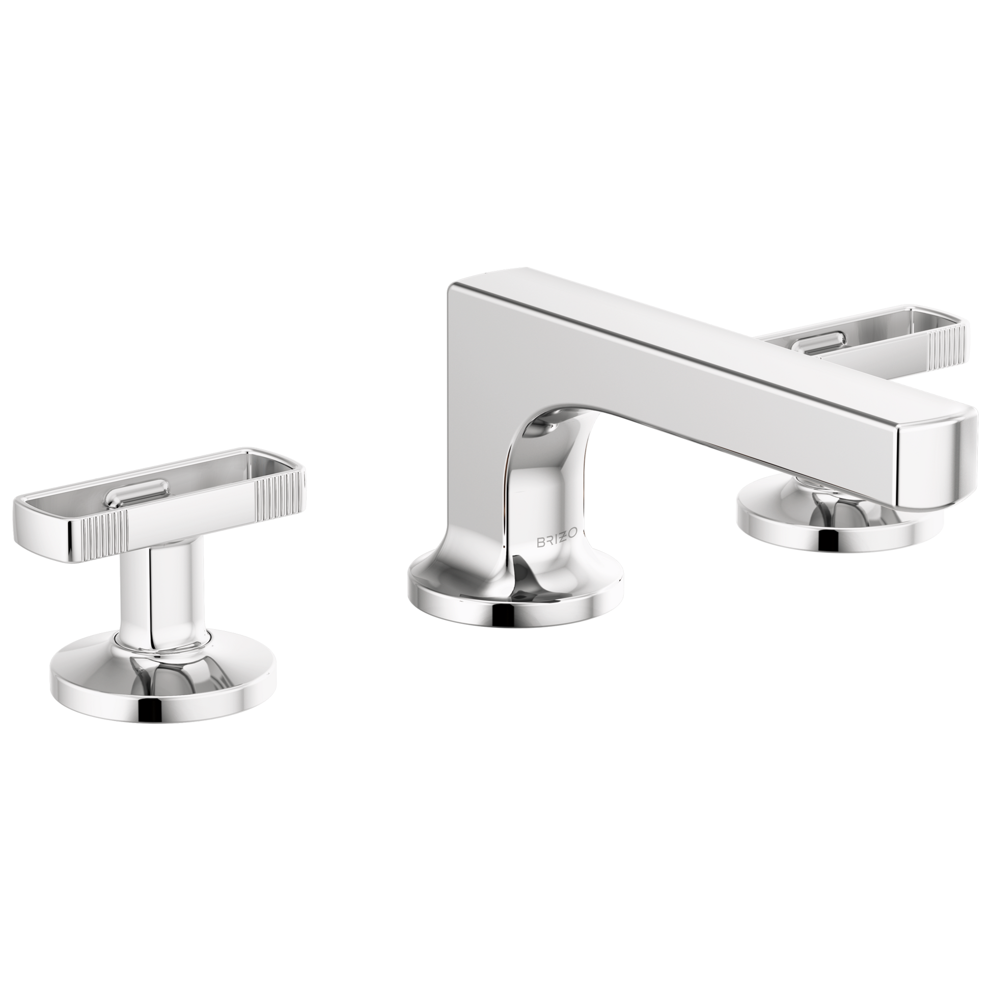 Brizo Kintsu Widespread Lavatory Faucet with Low Spout - Less Handles 1.2 GPM - Complete Kit - Polished Chrome