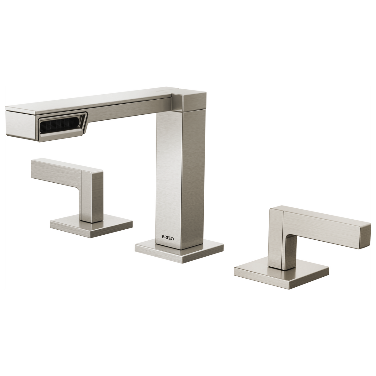 Brizo Frank Lloyd Wright Bath Collection by Brizo Widespread Lavatory Faucet - Less Handles - Complete Kit - Brilliance® Luxe Nickel®