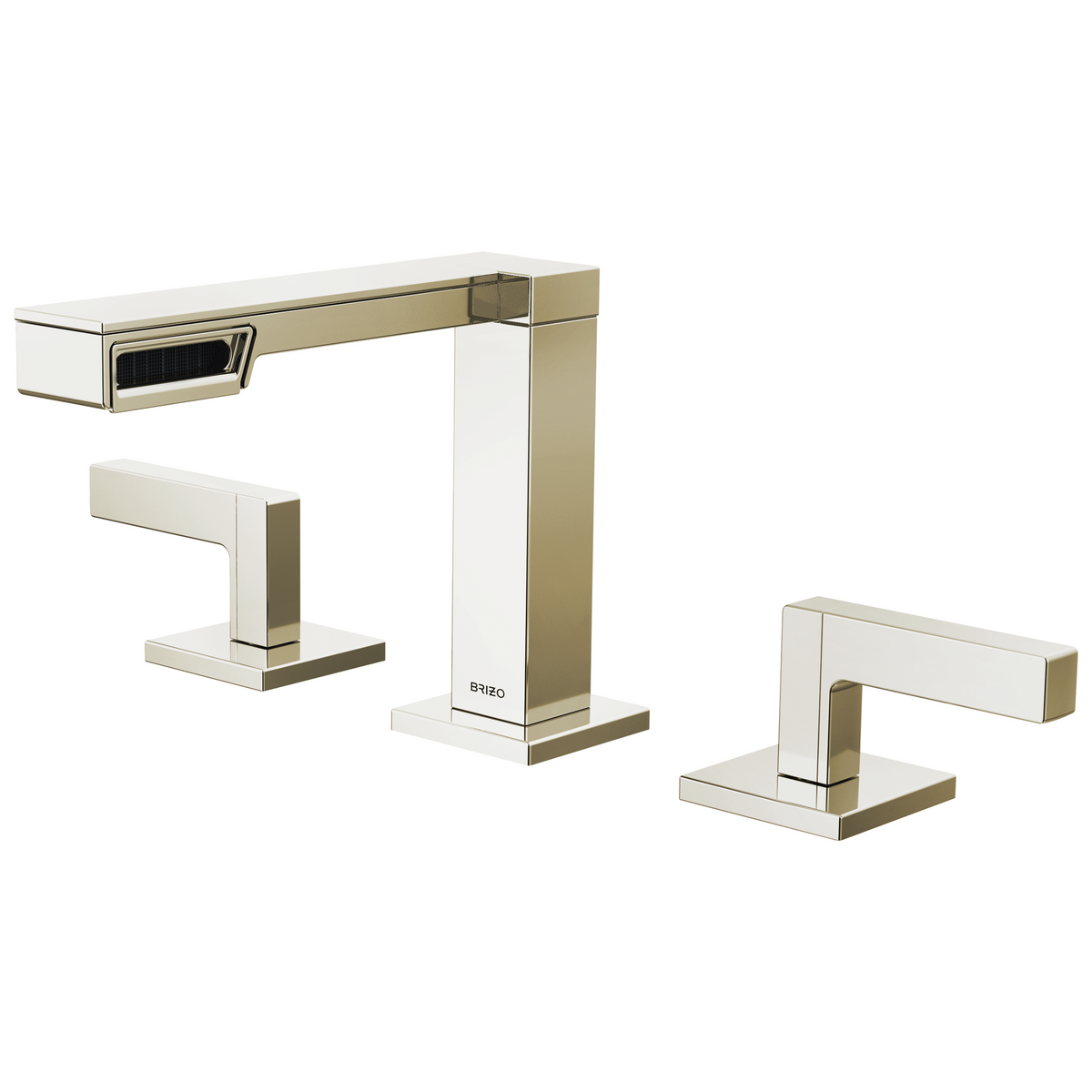 Brizo Frank Lloyd Wright Bath Collection by Brizo Widespread Lavatory Faucet - Less Handles - Complete Kit - Brilliance® Polished Nickel