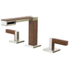 Brizo Frank Lloyd Wright Bath Collection by Brizo Widespread Lavatory Faucet - Less Handles - Complete Kit - Brilliance® Polished Nickel / Wood