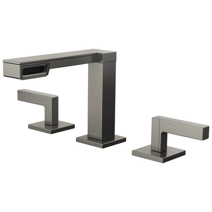 Brizo Frank Lloyd Wright Bath Collection by Brizo Widespread Lavatory Faucet - Less Handles - Complete Kit - Brilliance® Luxe Steel®
