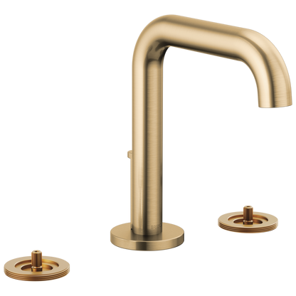 Litze Widespread Lavatory Faucet with High Spout - Less Handles 1.5 GPM - Brilliance® Luxe Gold®