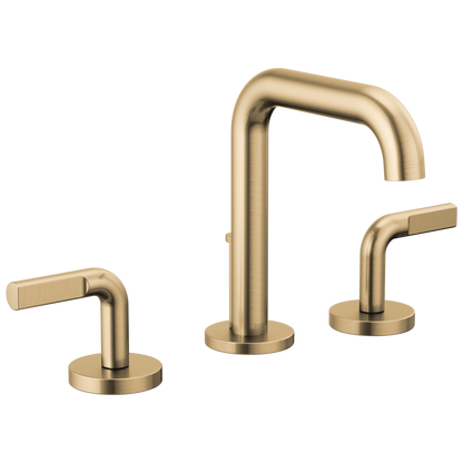 Brizo Litze Widespread Lavatory Faucet with High Spout - Less Handles 1.2 GPM - Complete Kit - Brilliance® Luxe Gold®