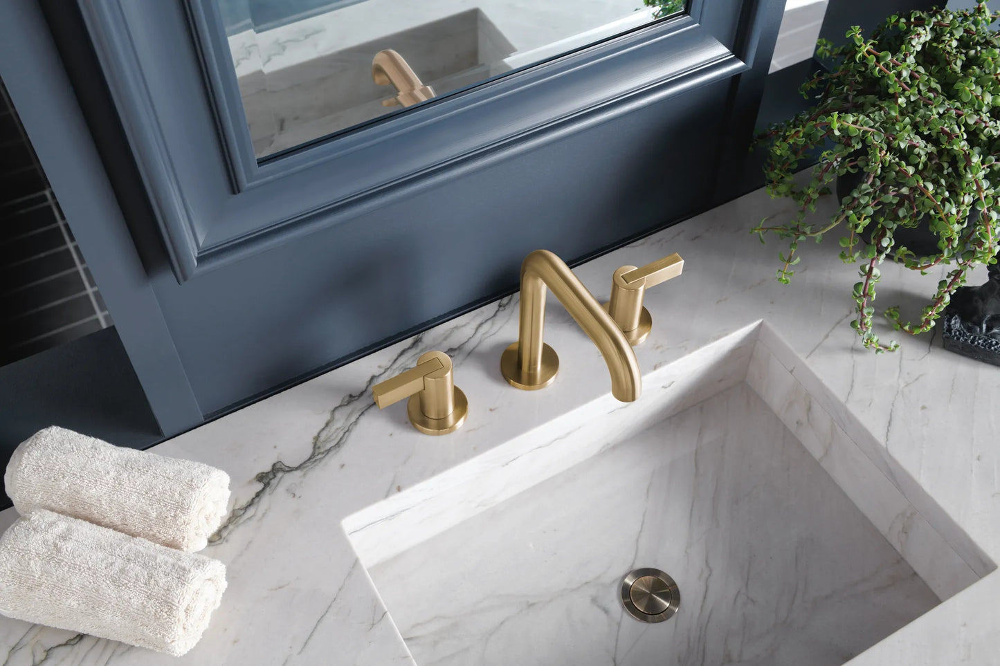 Litze Widespread Lavatory Faucet with High Spout - Less Handles 1.5 GPM lifestyle