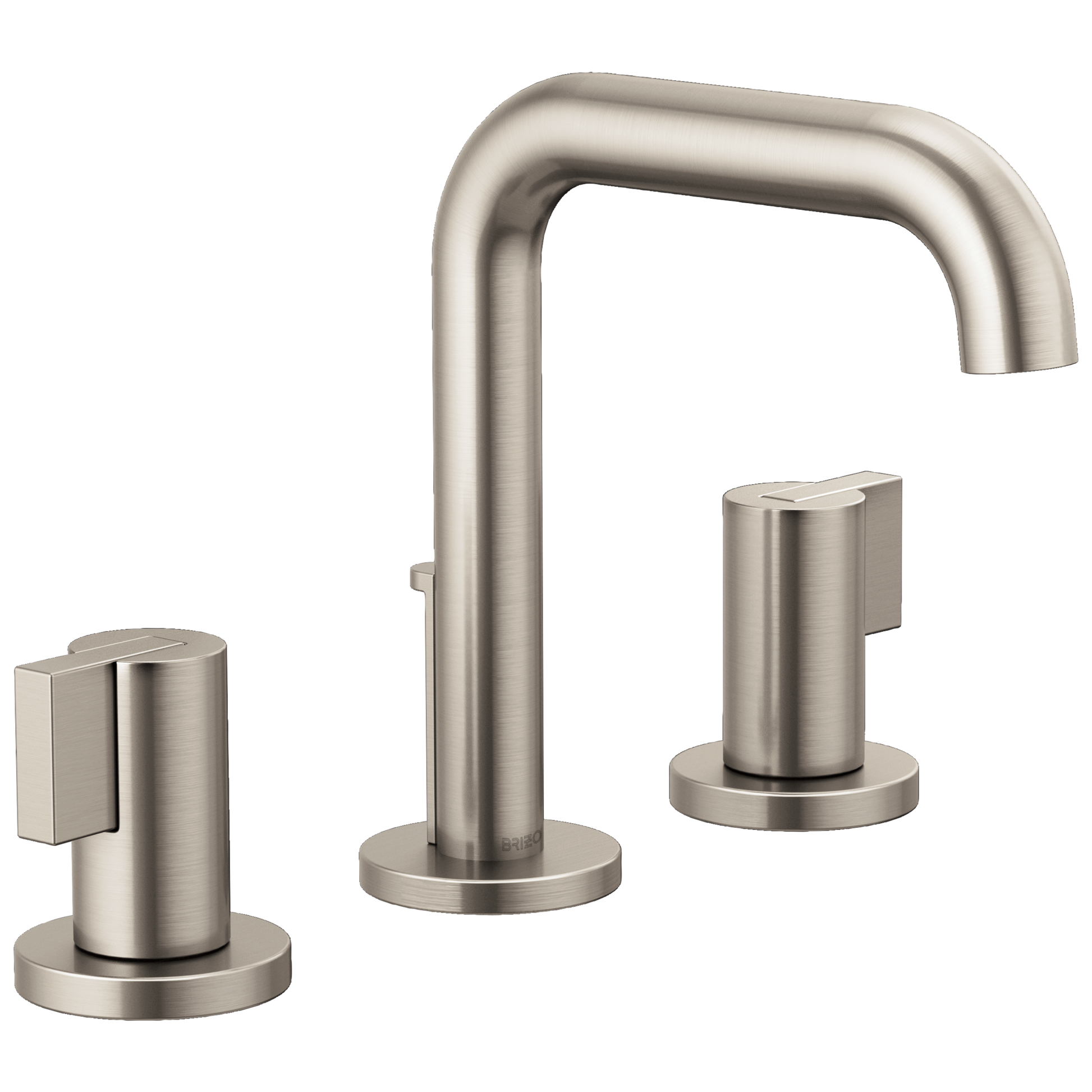 Brizo Litze Widespread Lavatory Faucet with High Spout - Less Handles 1.2 GPM - Complete Kit - Brilliance® Luxe Nickel®
