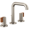 Brizo Litze Widespread Lavatory Faucet with High Spout - Less Handles 1.2 GPM - Complete Kit - Brilliance® Luxe Nickel®