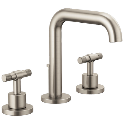 Brizo Litze Widespread Lavatory Faucet with High Spout - Less Handles 1.2 GPM - Complete Kit - Brilliance® Luxe Nickel®