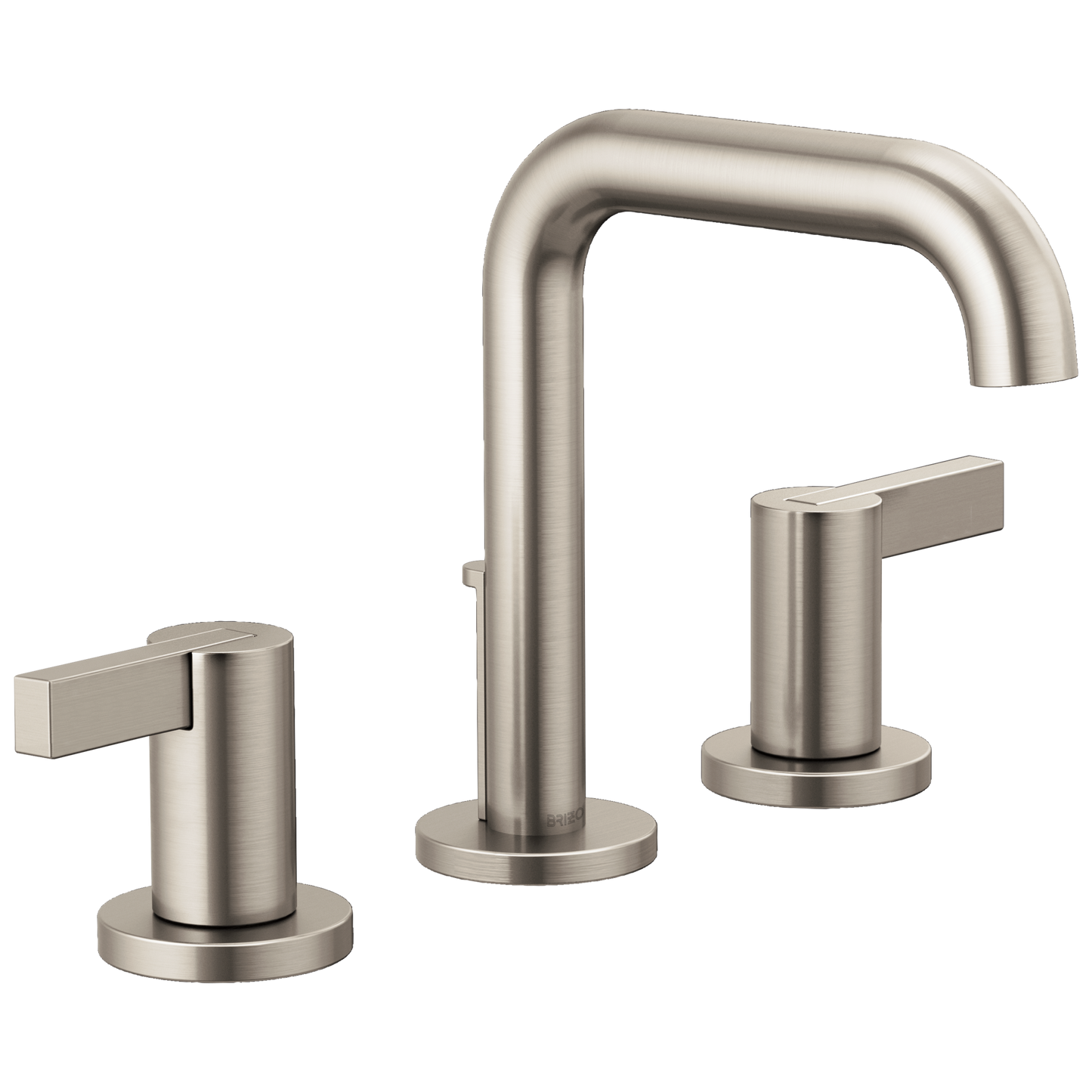 Brizo Litze Widespread Lavatory Faucet with High Spout - Less Handles 1.2 GPM - Complete Kit - Brilliance® Luxe Nickel®