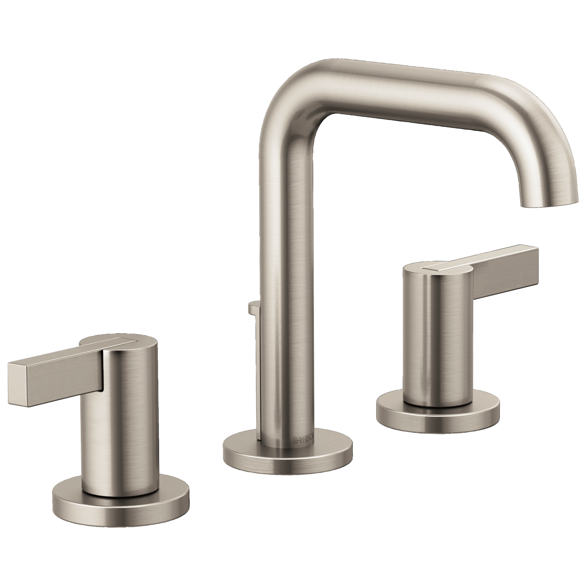 Brizo Litze Widespread Lavatory Faucet with High Spout - Less Handles 1.2 GPM - Complete Kit - Brilliance® Luxe Nickel®