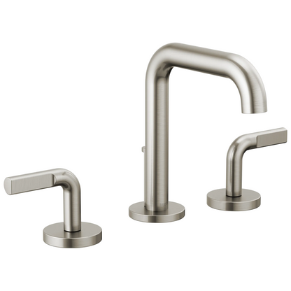 Brizo Litze Widespread Lavatory Faucet with High Spout - Less Handles 1.2 GPM - Complete Kit - Brilliance® Luxe Nickel®