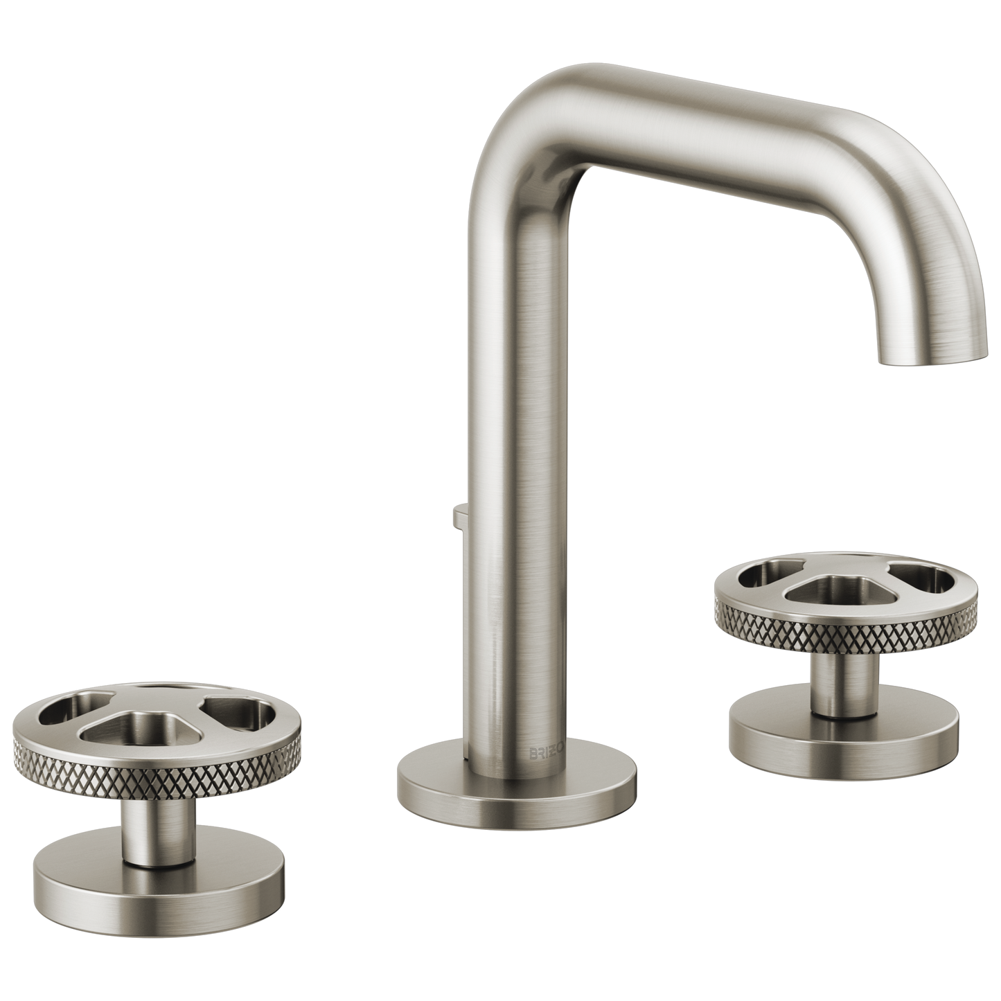 Brizo Litze Widespread Lavatory Faucet with High Spout - Less Handles 1.2 GPM - Complete Kit - Brilliance® Luxe Nickel®