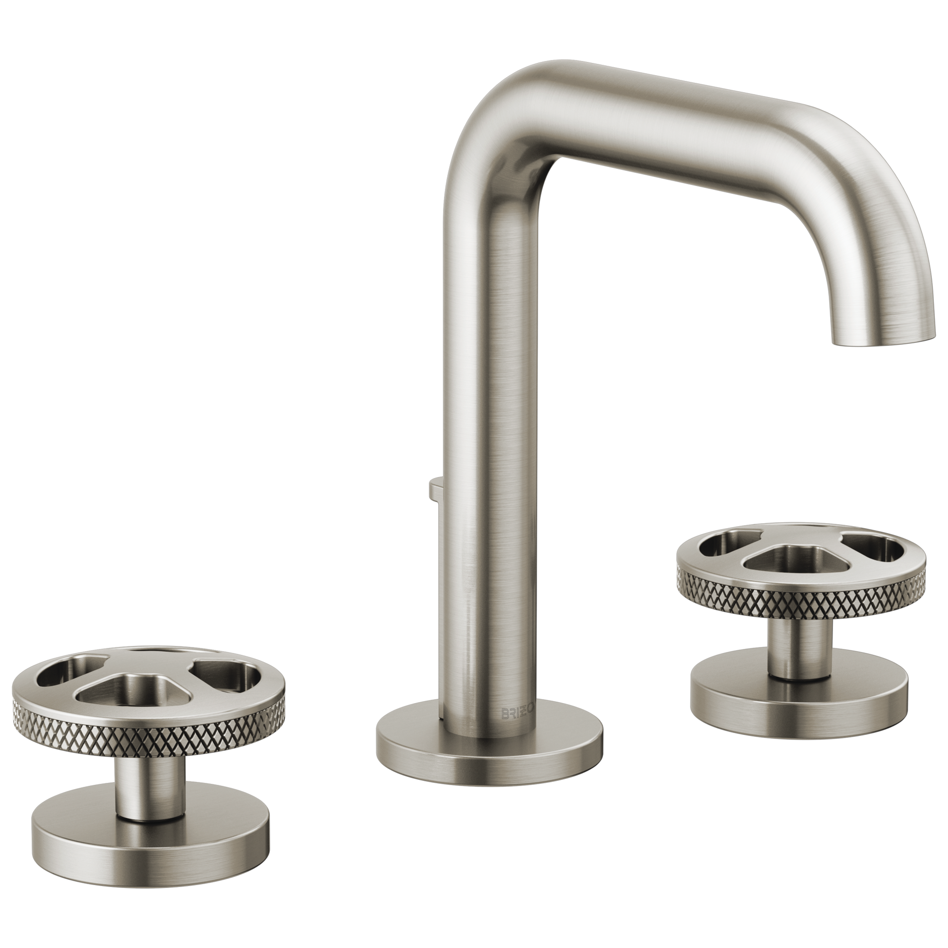 Brizo Litze Widespread Lavatory Faucet with High Spout - Less Handles 1.2 GPM - Complete Kit - Brilliance® Luxe Nickel®