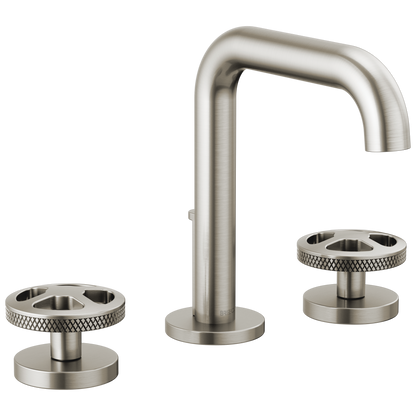 Brizo Litze Widespread Lavatory Faucet with High Spout - Less Handles 1.2 GPM - Complete Kit - Brilliance® Luxe Nickel®