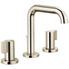Brizo Litze Widespread Lavatory Faucet with High Spout - Less Handles 1.2 GPM - Complete Kit - Brilliance® Polished Nickel