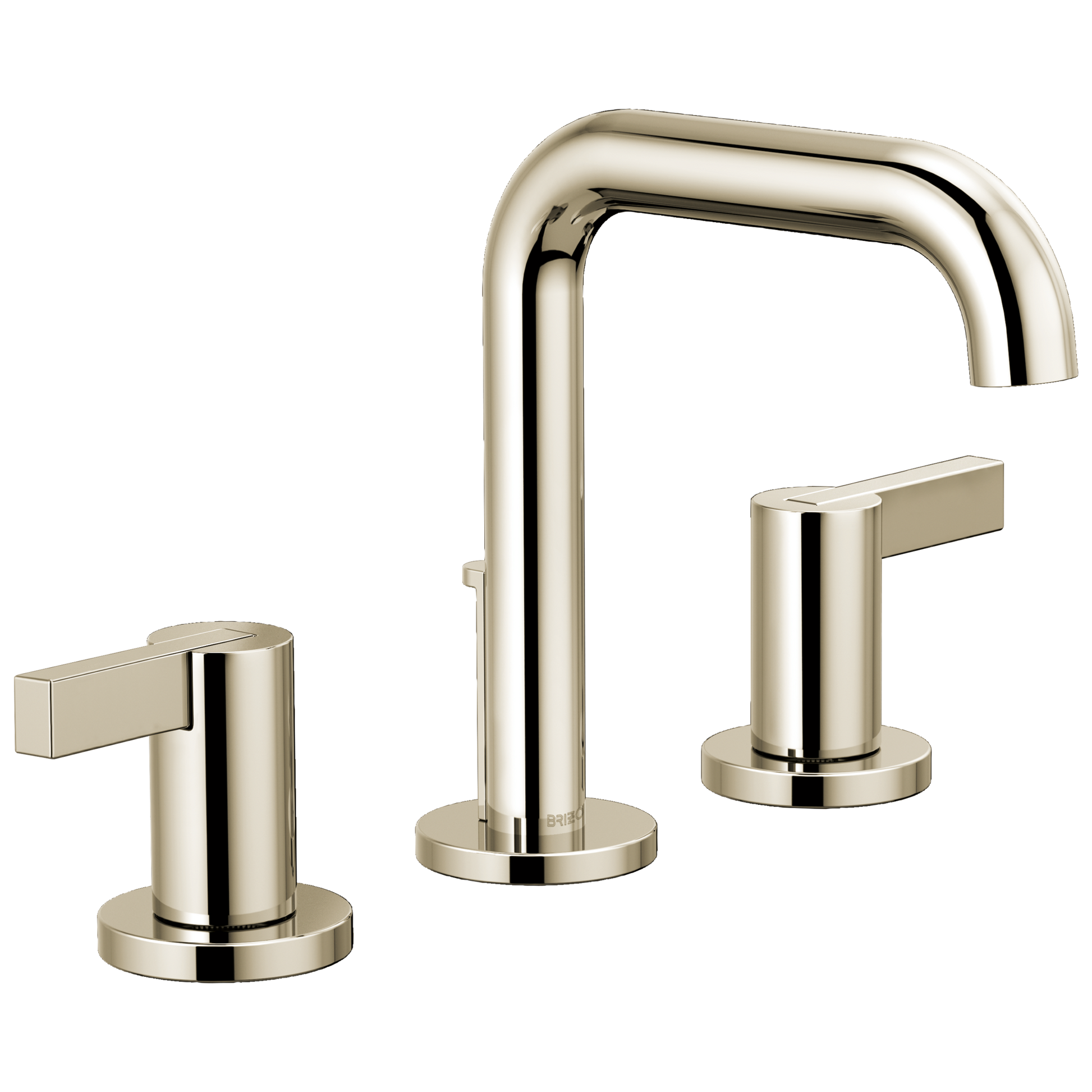 Brizo Litze Widespread Lavatory Faucet with High Spout - Less Handles 1.2 GPM - Complete Kit - Brilliance® Polished Nickel