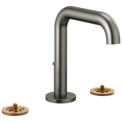 Litze Widespread Lavatory Faucet with High Spout - Less Handles 1.5 GPM - Brilliance® Luxe Steel®