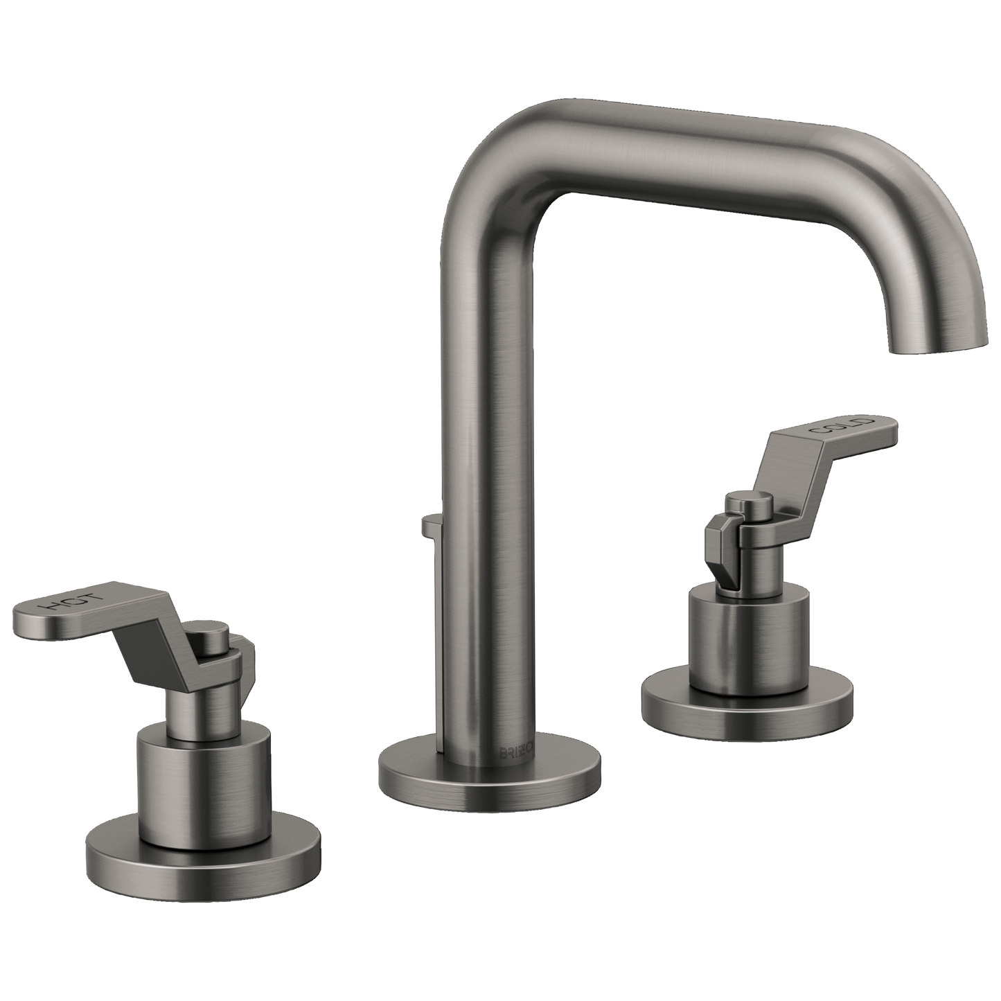 Brizo Litze Widespread Lavatory Faucet with High Spout - Less Handles 1.2 GPM - Complete Kit - Brilliance® Luxe Steel®