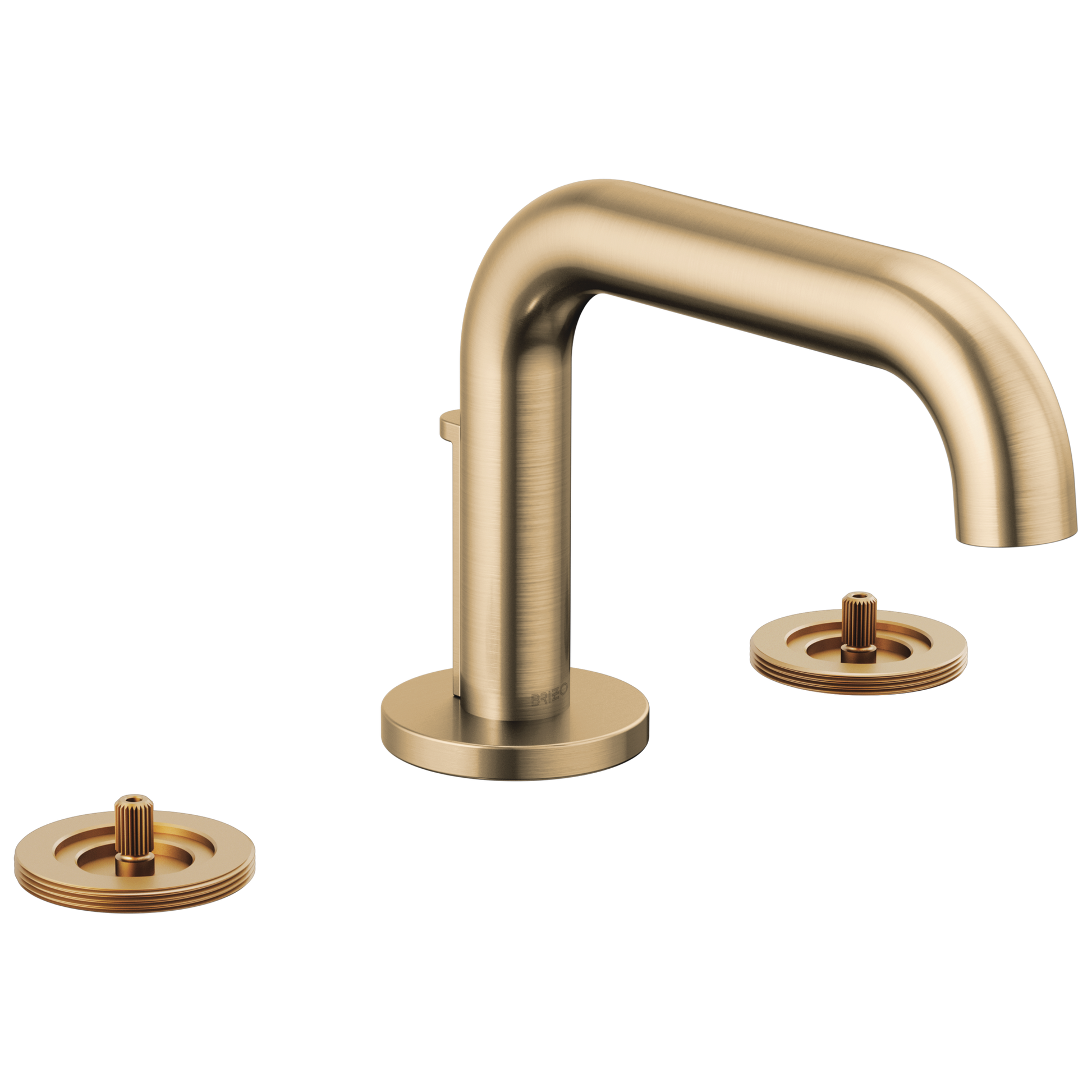 Litze Widespread Lavatory Faucet with Low Spout - Less Handles 1.5 GPM - Brilliance® Luxe Gold®