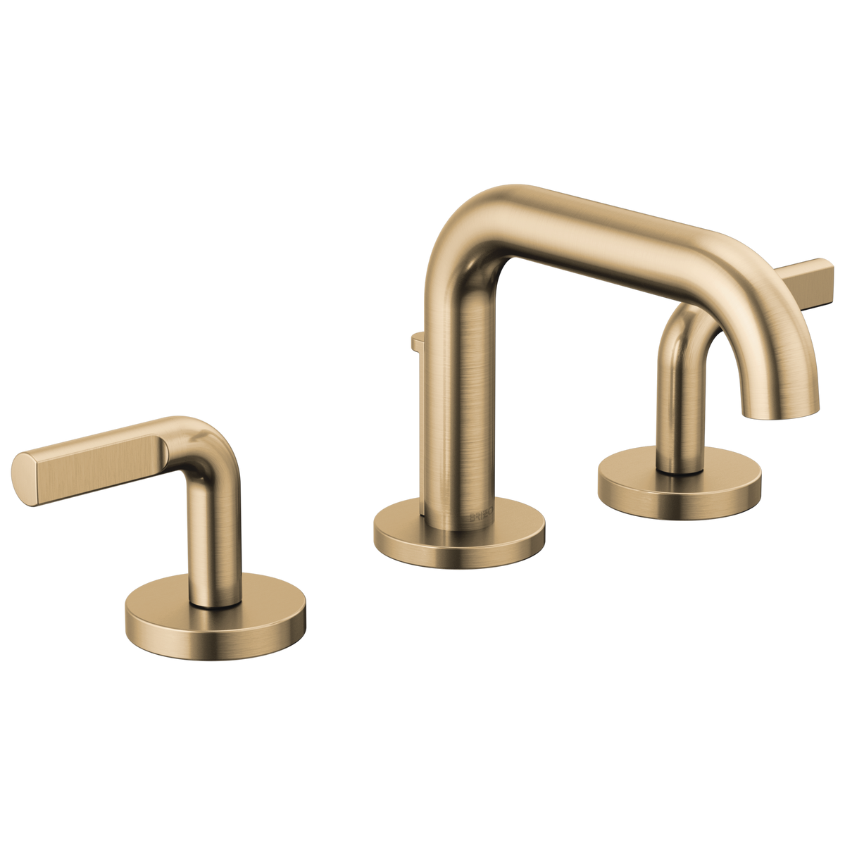 Brizo Litze Widespread Lavatory Faucet with Low Spout - Less Handles 1.2 GPM - Complete Kit - Brilliance® Luxe Gold®