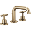 Brizo Litze Widespread Lavatory Faucet with Low Spout - Less Handles 1.5 GPM - Complete Kit - Brilliance® Luxe Gold®