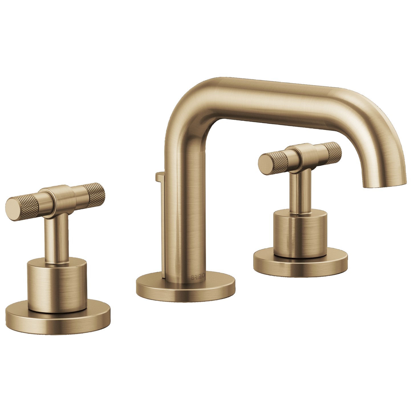 Brizo Litze Widespread Lavatory Faucet with Low Spout - Less Handles 1.5 GPM - Complete Kit - Brilliance® Luxe Gold®