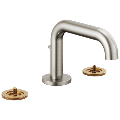 Litze Widespread Lavatory Faucet with Low Spout - Less Handles 1.5 GPM - Brilliance® Luxe Nickel®
