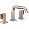 Brizo Litze Widespread Lavatory Faucet with Low Spout - Less Handles 1.5 GPM - Complete Kit - Brilliance® Luxe Nickel®