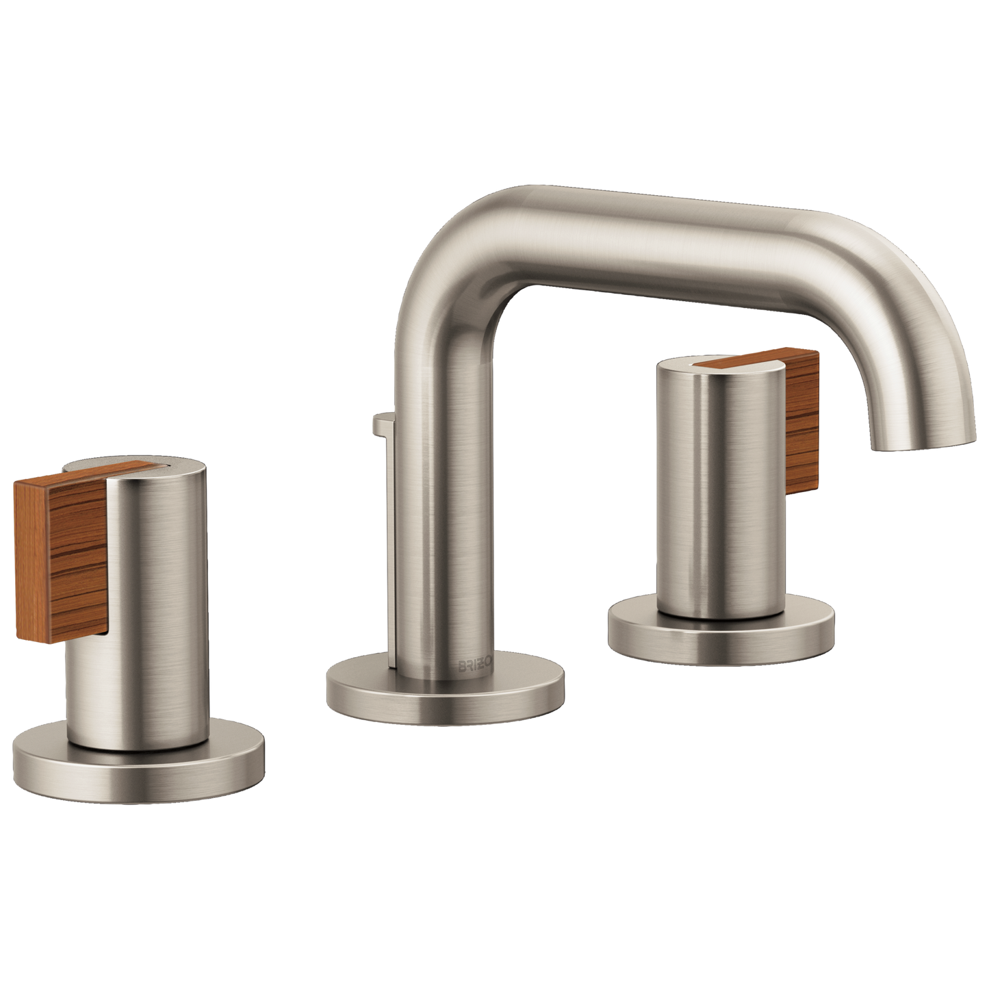 Brizo Litze Widespread Lavatory Faucet with Low Spout - Less Handles 1.5 GPM - Complete Kit - Brilliance® Luxe Nickel®