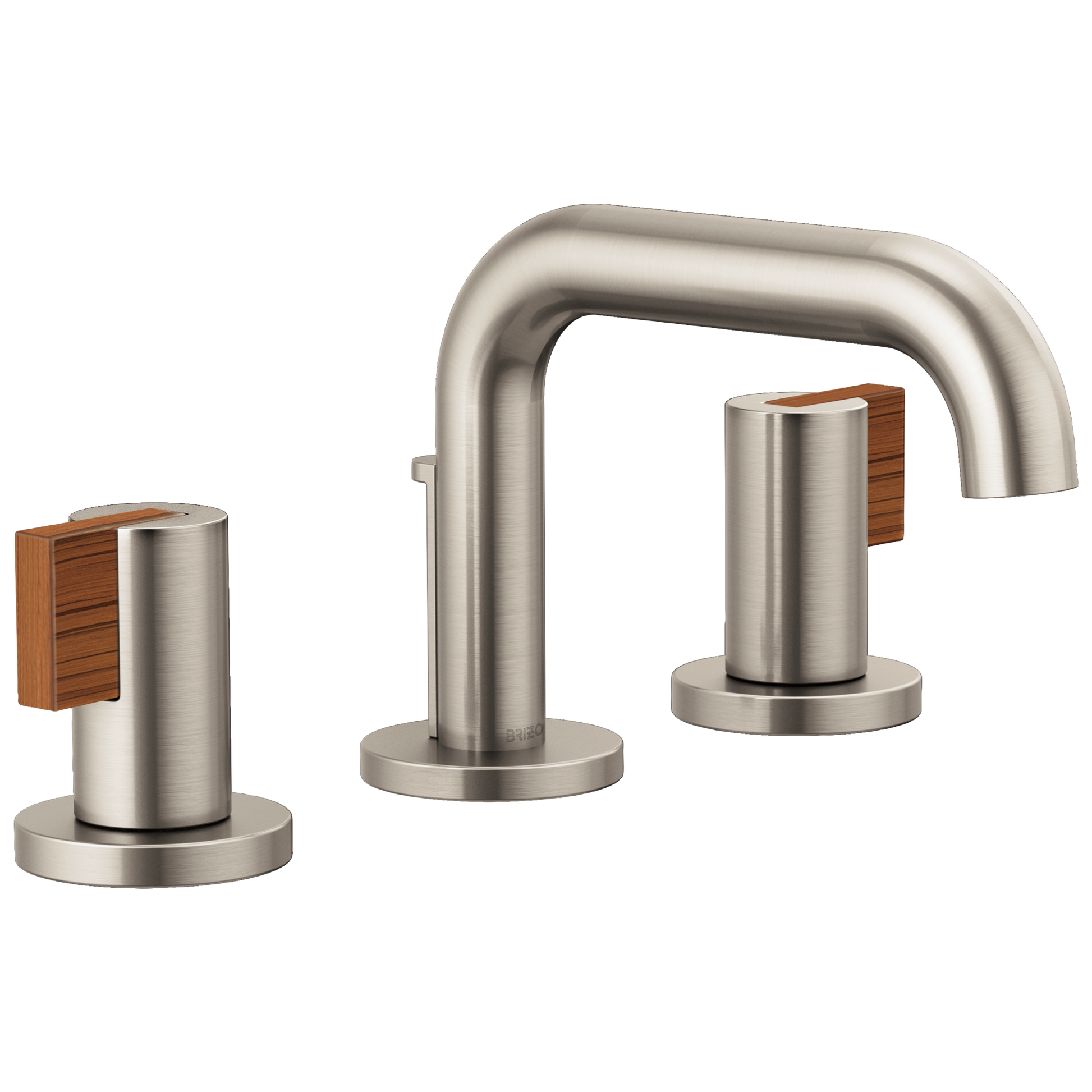 Brizo Litze Widespread Lavatory Faucet with Low Spout - Less Handles 1.5 GPM - Complete Kit - Brilliance® Luxe Nickel®