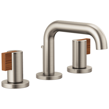 Brizo Litze Widespread Lavatory Faucet with Low Spout - Less Handles 1.5 GPM - Complete Kit - Brilliance® Luxe Nickel®