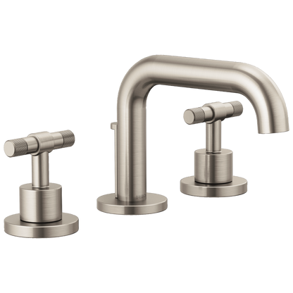 Brizo Litze Widespread Lavatory Faucet with Low Spout - Less Handles 1.5 GPM - Complete Kit - Brilliance® Luxe Nickel®