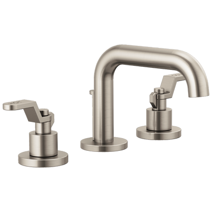 Brizo Litze Widespread Lavatory Faucet with Low Spout - Less Handles 1.5 GPM - Complete Kit - Brilliance® Luxe Nickel®