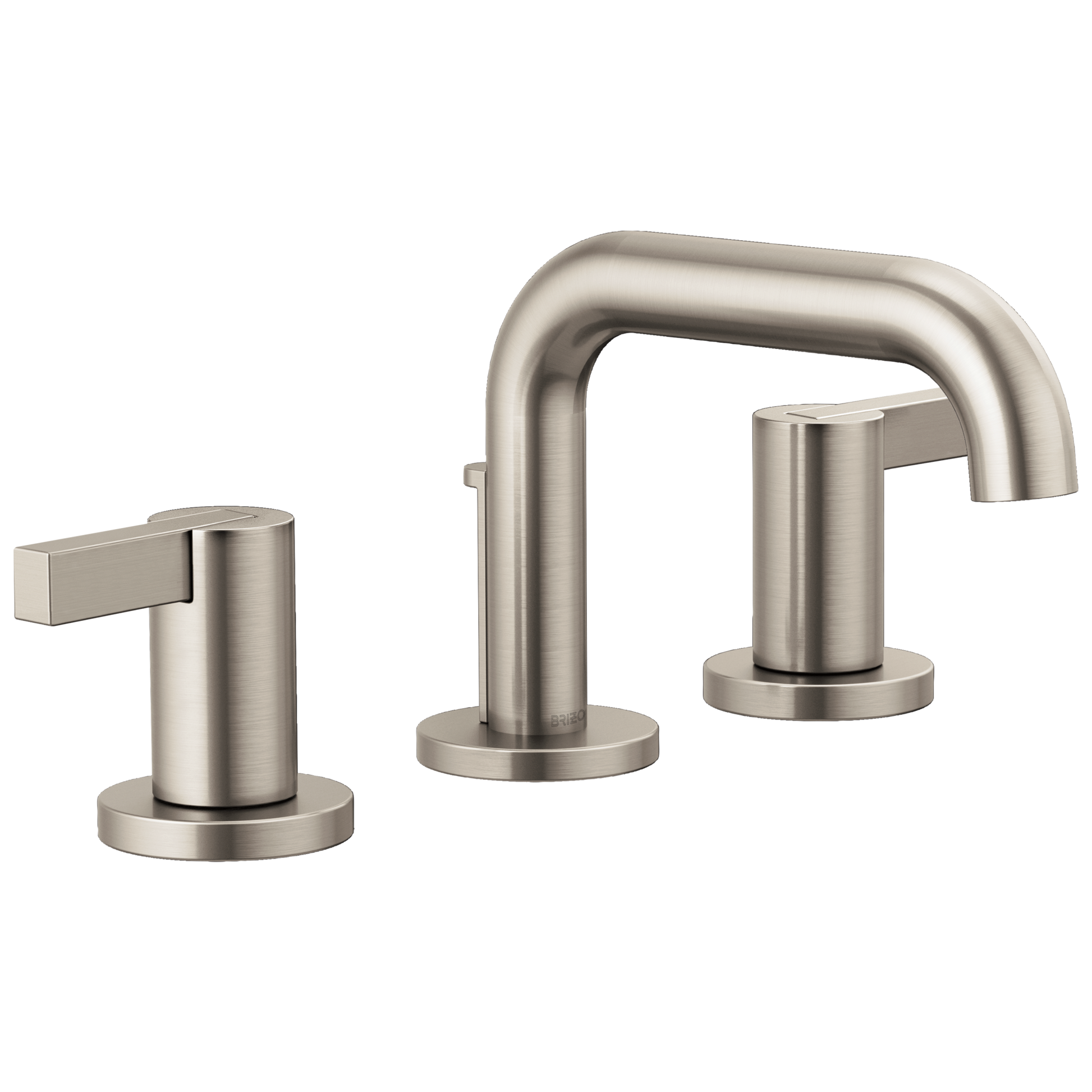 Brizo Litze Widespread Lavatory Faucet with Low Spout - Less Handles 1.5 GPM - Complete Kit - Brilliance® Luxe Nickel®