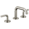 Brizo Litze Widespread Lavatory Faucet with Low Spout - Less Handles 1.5 GPM - Complete Kit - Brilliance® Luxe Nickel®