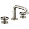 Brizo Litze Widespread Lavatory Faucet with Low Spout - Less Handles 1.5 GPM - Complete Kit - Brilliance® Luxe Nickel®