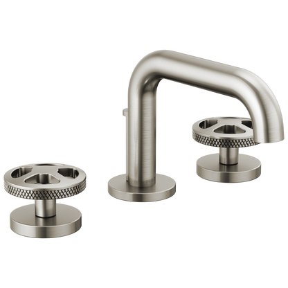 Brizo Litze Widespread Lavatory Faucet with Low Spout - Less Handles 1.5 GPM - Complete Kit - Brilliance® Luxe Nickel®