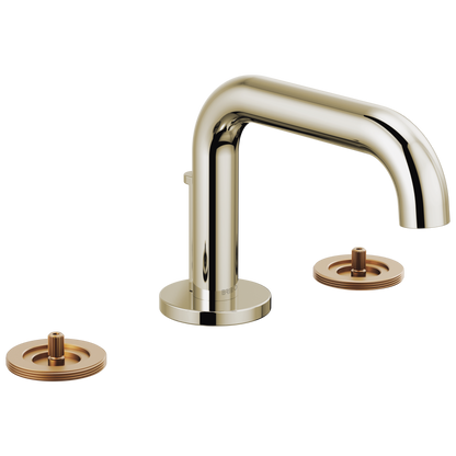 Litze Widespread Lavatory Faucet with Low Spout - Less Handles 1.5 GPM - Brilliance® Polished Nickel