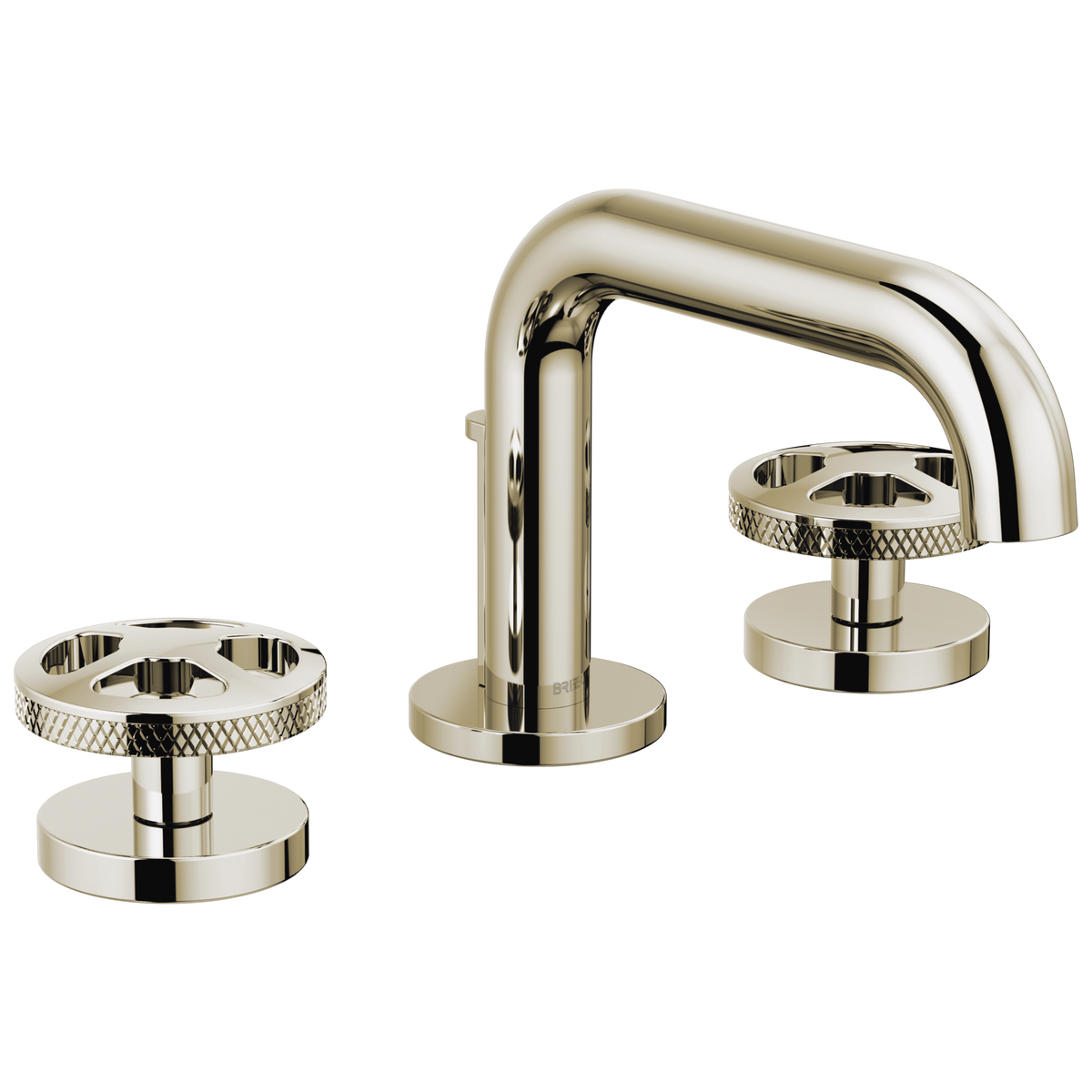 Brizo Litze Widespread Lavatory Faucet with Low Spout - Less Handles 1.2 GPM - Complete Kit - Brilliance® Polished Nickel