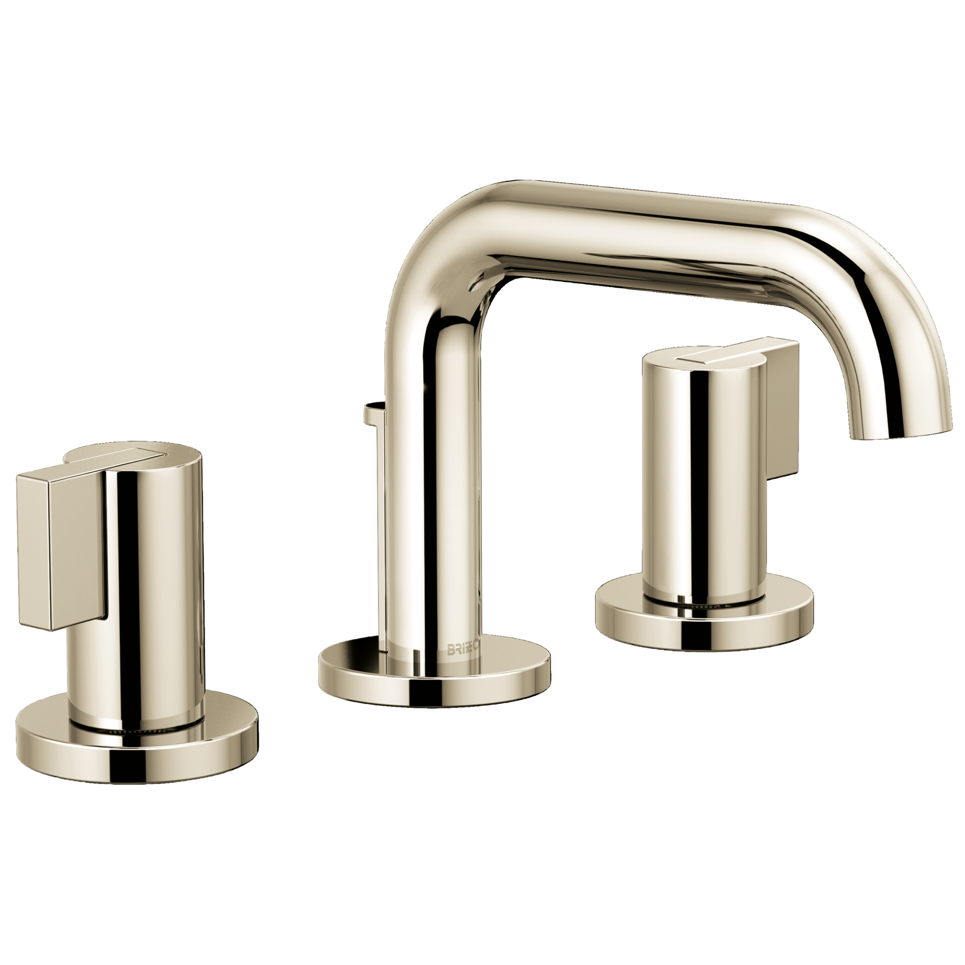 Brizo Litze Widespread Lavatory Faucet with Low Spout - Less Handles 1.5 GPM - Complete Kit - Brilliance® Polished Nickel