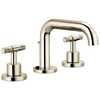 Brizo Litze Widespread Lavatory Faucet with Low Spout - Less Handles 1.5 GPM - Complete Kit - Brilliance® Polished Nickel