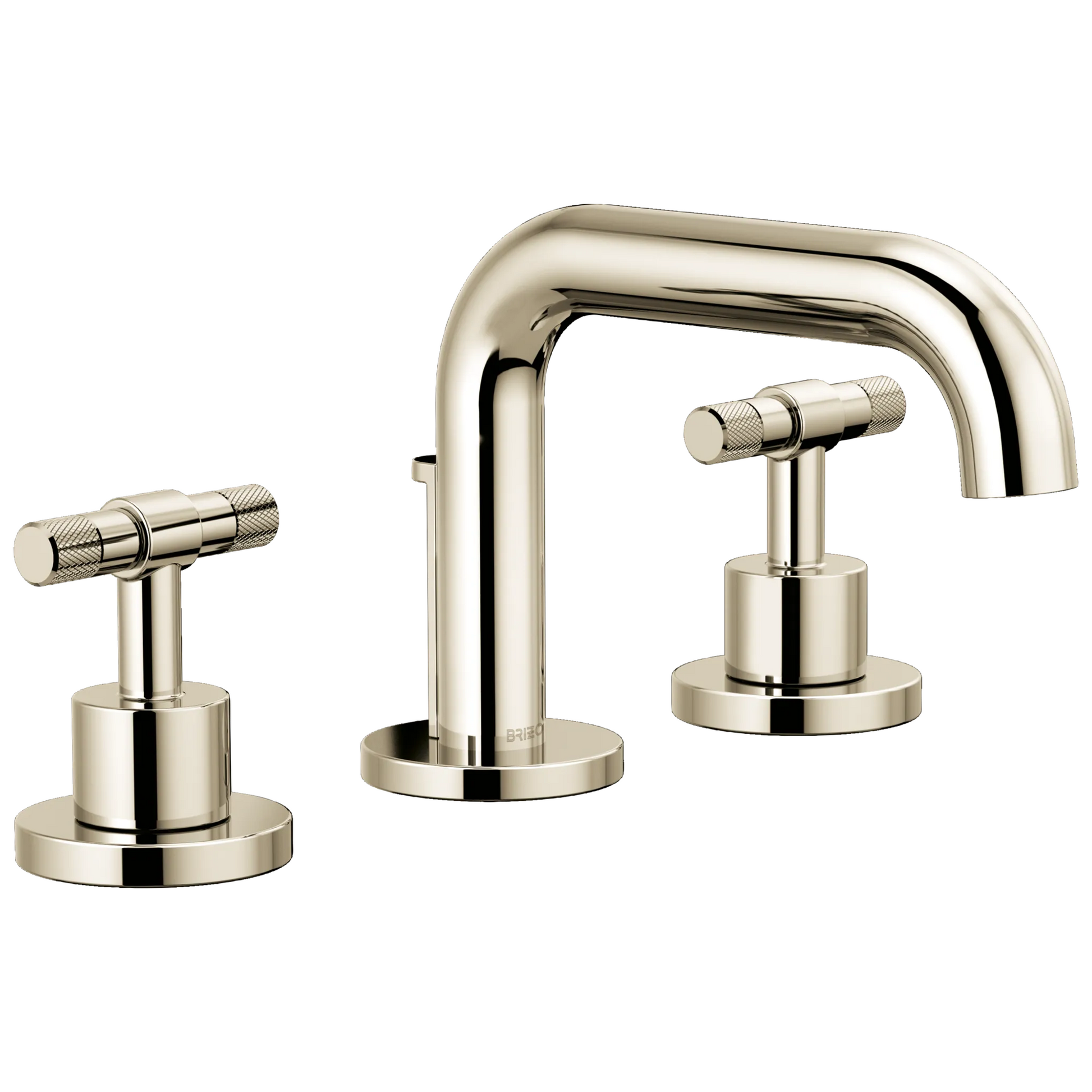 Brizo Litze Widespread Lavatory Faucet with Low Spout - Less Handles 1.5 GPM - Complete Kit - Brilliance® Polished Nickel